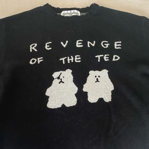 Teddy Fresh Revenge of the Ted Men’s Large Sweater - Black and White
